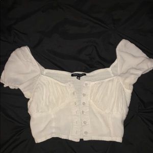 Kendall & Kylie button down boho crop top